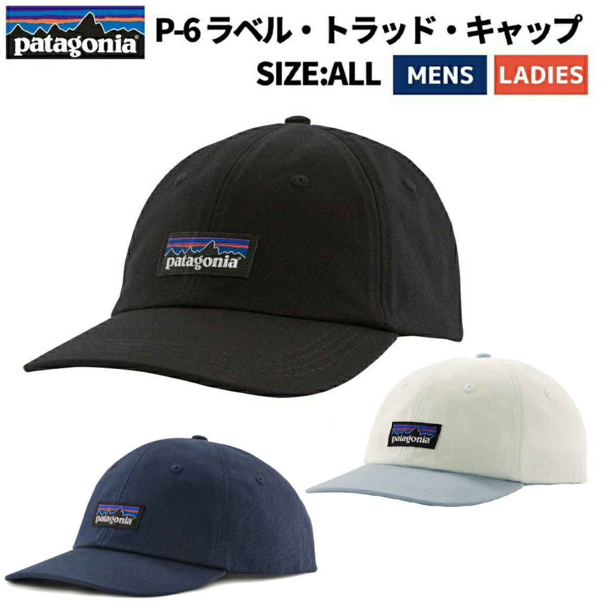 関雲長 Patagonia パタゴニア P-6 ラベル・トラッド・キャップ 38296