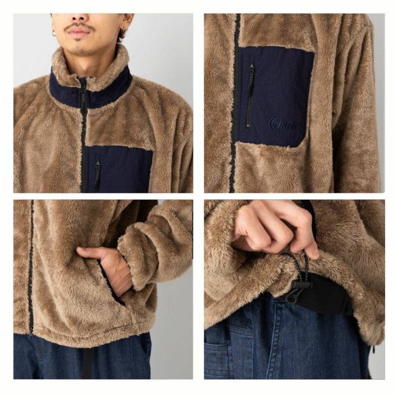 インフィット ボアフリース シャギーボア 防風フリースジャケット