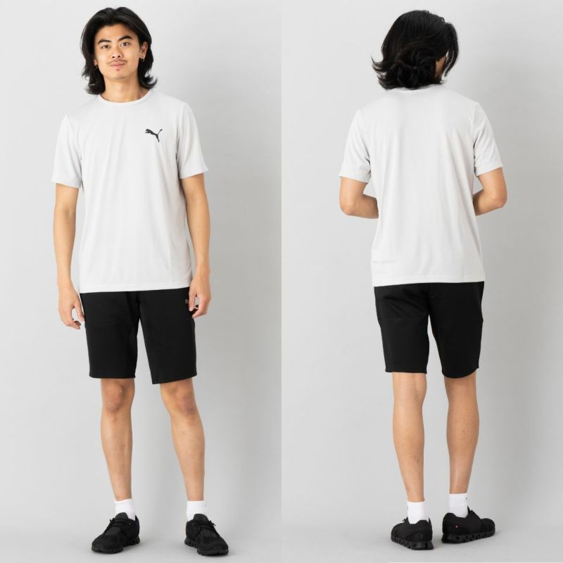 プーマPUMAメンズスポーツウェアランニング上下セットTシャツハーフパンツソックス3点セットランニングトレーニングフィットネスジムマラソンスポーツ上下セットセットアップ半袖ハーフパンツ588866657414