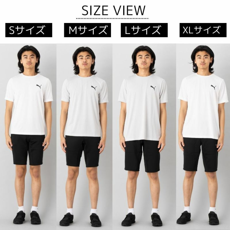 プーマPUMAメンズスポーツウェアランニング上下セットTシャツハーフパンツソックス3点セットランニングトレーニングフィットネスジムマラソンスポーツ上下セットセットアップ半袖ハーフパンツ588866657414