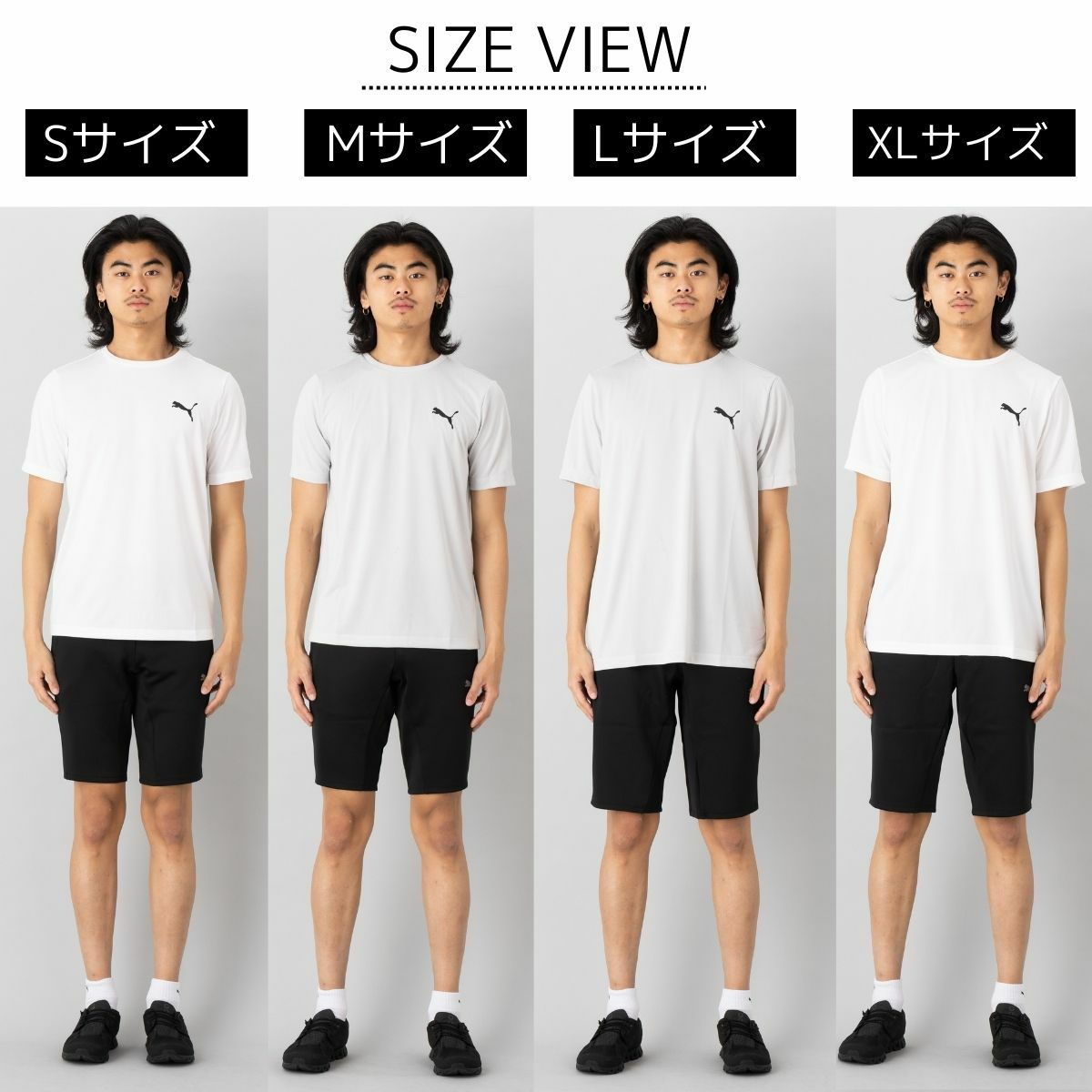 プーマPUMAメンズスポーツウェアランニング上下セットTシャツハーフパンツソックス3点セットランニングトレーニングフィットネスジムマラソンスポーツ上下セットセットアップ半袖ハーフパンツ588866657414