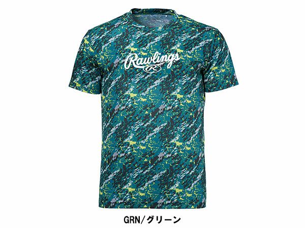 ローリングスRawlingsBIONICTシャツ一般緑紺グリーンカーキブルー野球トレーニングシャツ半袖AST12F03