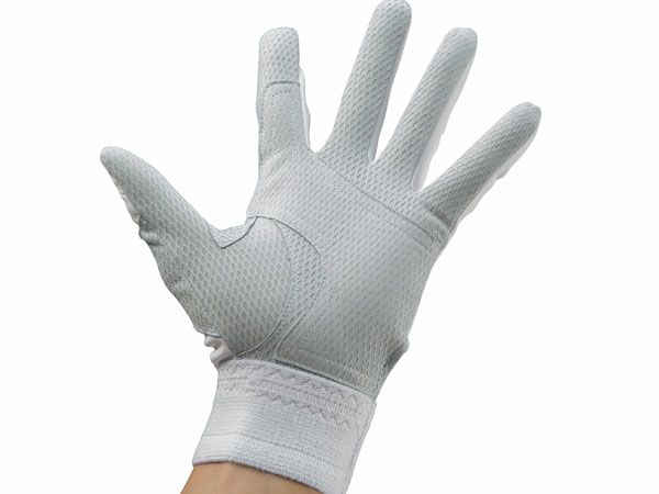 ミズノMIZUNOミズノプロシリコンパワーアークLIW-Leather(両手用)高校野球ルール対応モデルホワイト白野球バッティング手袋両手1EJEH501-10/90