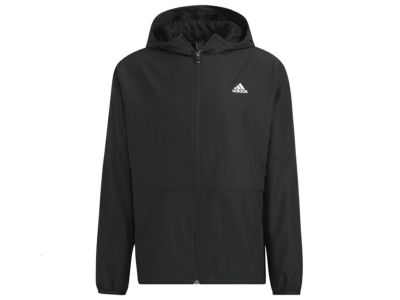 adidasマストハブ グラフィックジャケット ブラック/グレーシックス