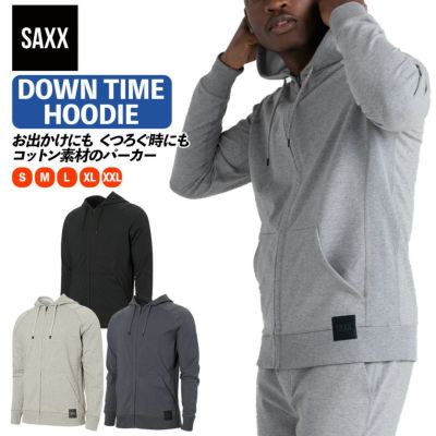 DOWN TIME HOODIE ダウンタイム メンズ フーディー 長袖 トップス パーカー ジャケット 部屋着 寝間着 パジャマ スウェット カジュアル ウェア サックスアンダーウェアー SAXX UNDERWEAR SXLH39