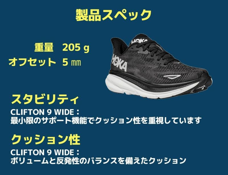 ホカオネオネ クリフトン9 CLIFTON9 レディース ワイド WD 1132211