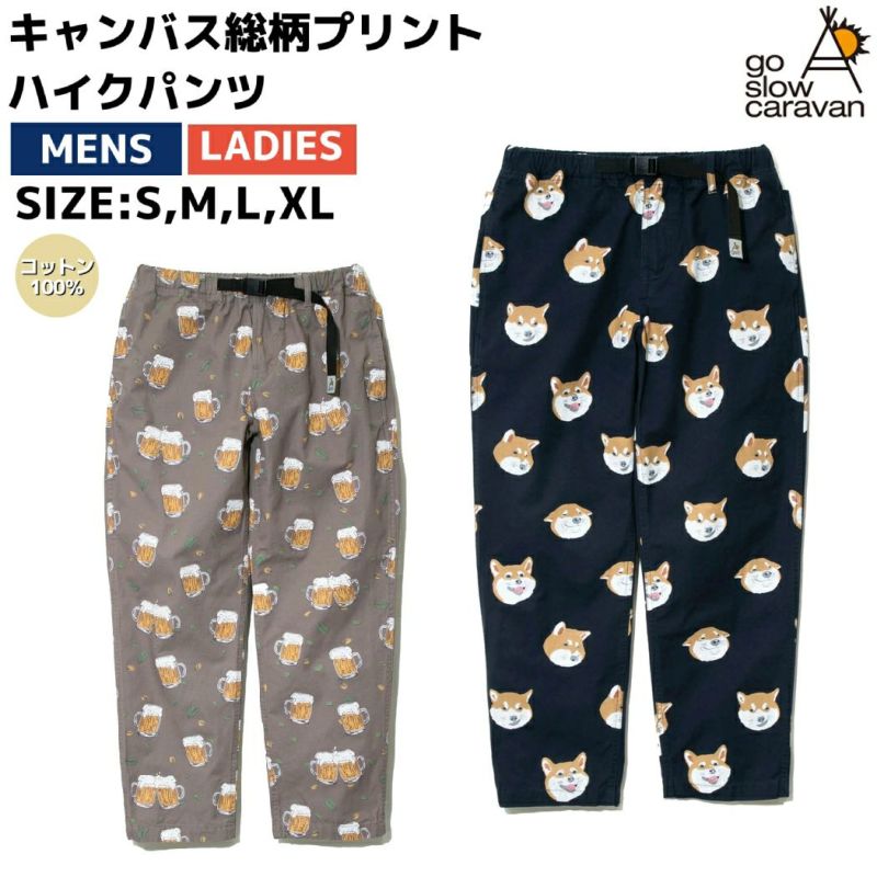 キャンバス総柄プリントイージーショーツ (MENS/WOMENS