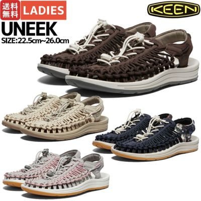 【新色登場！】キーン KEEN UNEEK ユニーク レディース サンダル シューズ スニーカー お出掛け フェス 旅行 街歩き カジュアル アウトドア スリッポン 春 夏 ブラウン ベージュ ネイビー グレー 1027441 1027445 1027442 1027448