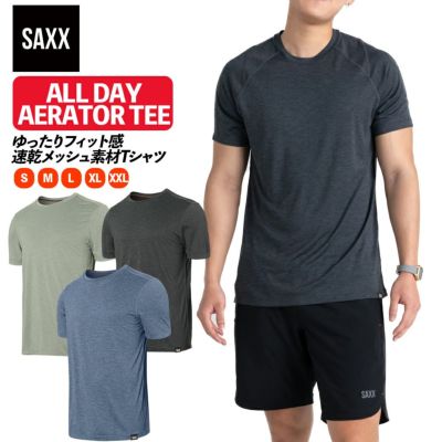 ALL DAY AERATOR TEE メンズ オールデイ エアレーター ショートスリーブ Tシャツ トップス 半袖 スポーツ トレーニング 半袖 Tシャツ サックスアンダーウェアー SAXX UNDERWEAR SXSC14