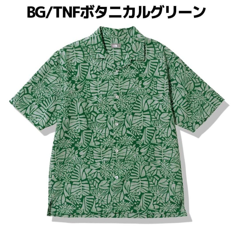 ノースフェイスTHENORTHFACES/SAlohaVentShirtショートスリーブアロハベントシャツメンズ春夏ポリエステル総柄カジュアルシャツアロハ速乾NR22330BGBZTVTW