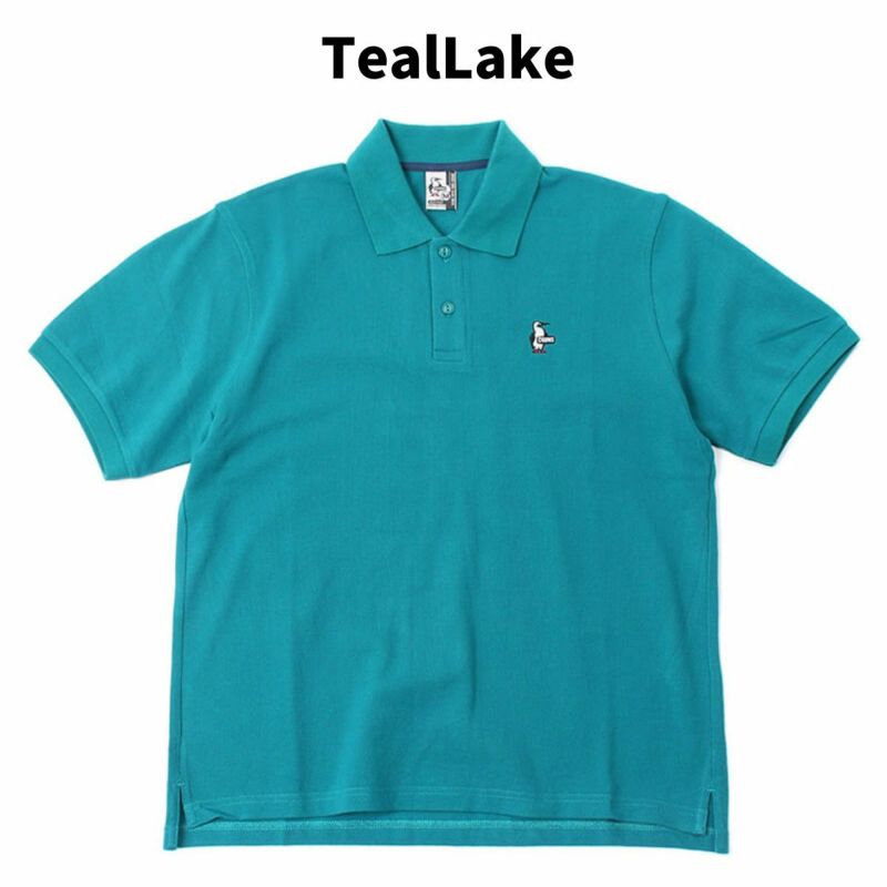 ポロシャツ　チャムス　chums  紺　黄　S  丸エリ　やや色褪せ ポロシャツ チャムス chums 紺 黄 S 丸エリ やや色褪せ