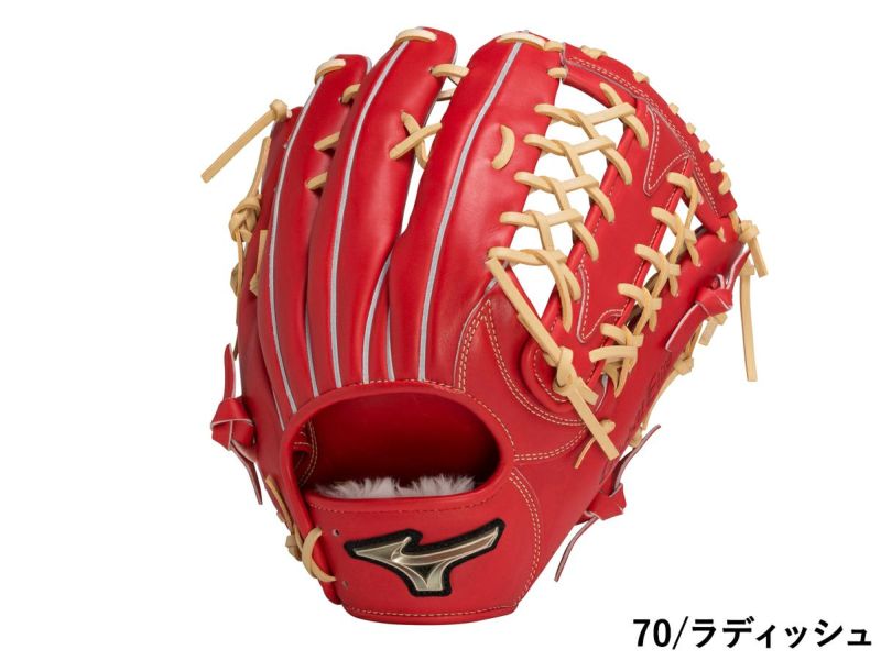 ミズノMIZUNO専用グラブ袋付きグローバルエリートHselectionSIGNA軟式用グラブ外野手用一般オレンジレッド野球軟式グローブ外野手1AJGR285075270