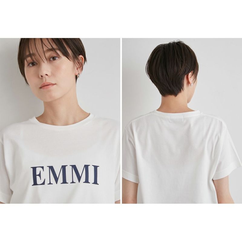 エミ emmi emmi atelier emmiロゴ和紙Tシャツ レディース 春 夏