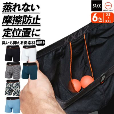 ボクサーパンツ 前開き NON-STOP STRETCH COTTON BOXER BRIEF FLY ストレッチコットン メンズ ボクサーブリーフ インナー 股擦れ 対策 股ずれ 勝負下着 吸湿発散 吸汗速乾 防臭 股間 蒸れない プレゼント 贈り物 ギフト SXBB46 サックスアンダーウェアー SAXX UNDERWEAR