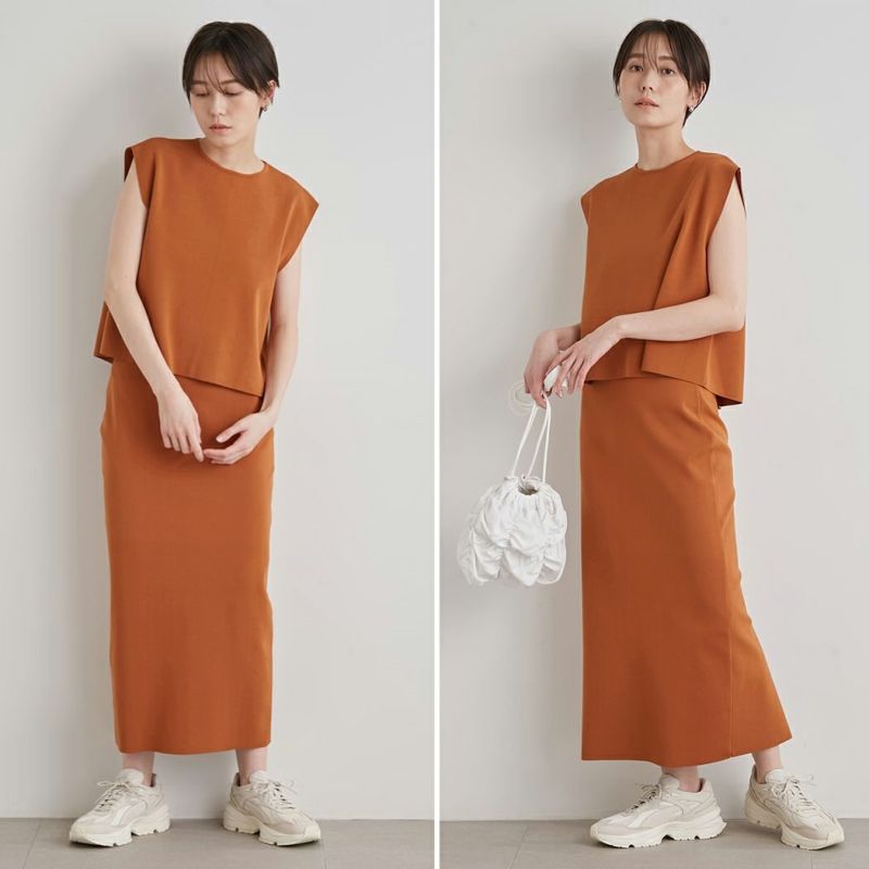 エミ emmi emmi atelier シンプルニットタイトスカート