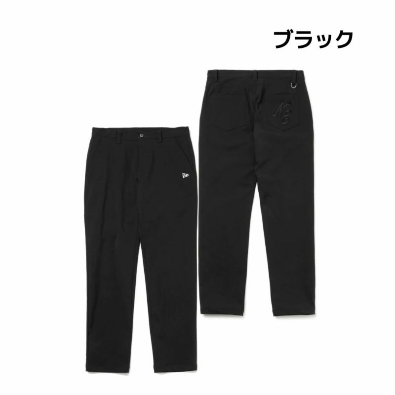 NEW ERA ニューエラ ストレッチロングパンツ ロゴ刺繍 ゴルフ 黒 S NEW ERA ニューエラ ストレッチロングパンツ ロゴ刺繍 ゴルフ 黒