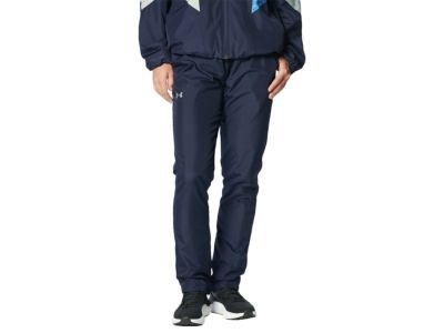 アンダーアーマー UNDER ARMOUR トリコット ウーブン パンツ レディース 秋 冬 ネイビー 紺 スポーツ フィットネス ロング パンツ 1381237-410