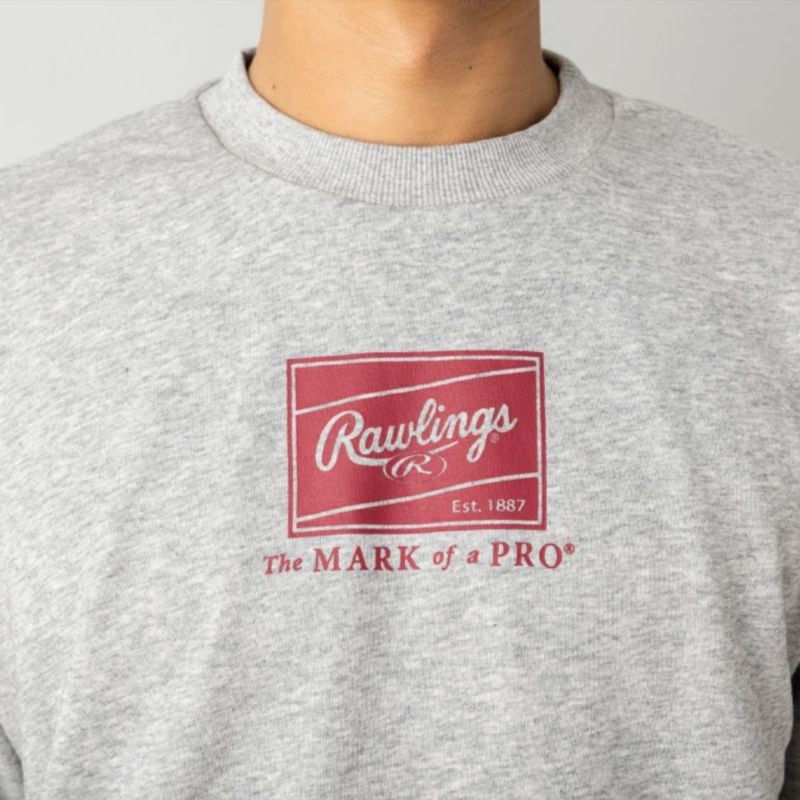 ローリングスRawlingsGROUNDREDグラウンドレッドPatchLogoPrintSweatShirtパッチロゴスウェットシャツ野球カジュアルベースボールカジュアルトレーナースウェットAOS13F14