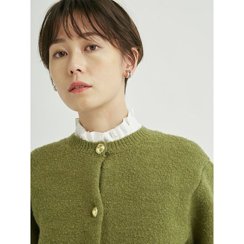 emmi atelier ノーカラージャケット グレー系チェック Re:EDIT ジャケット ノーカラージャケット 「低身長サイズ有