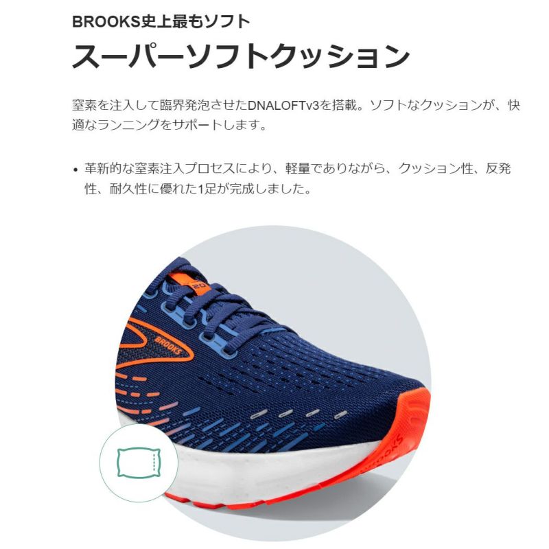 ブルックスBROOKSグリセリン20グリセリンGTS20レディースランニングジョギングシューズクッション性安定性サポートフィット感通気性スポーツランニングシューズジョギングBRW3692BRW3702