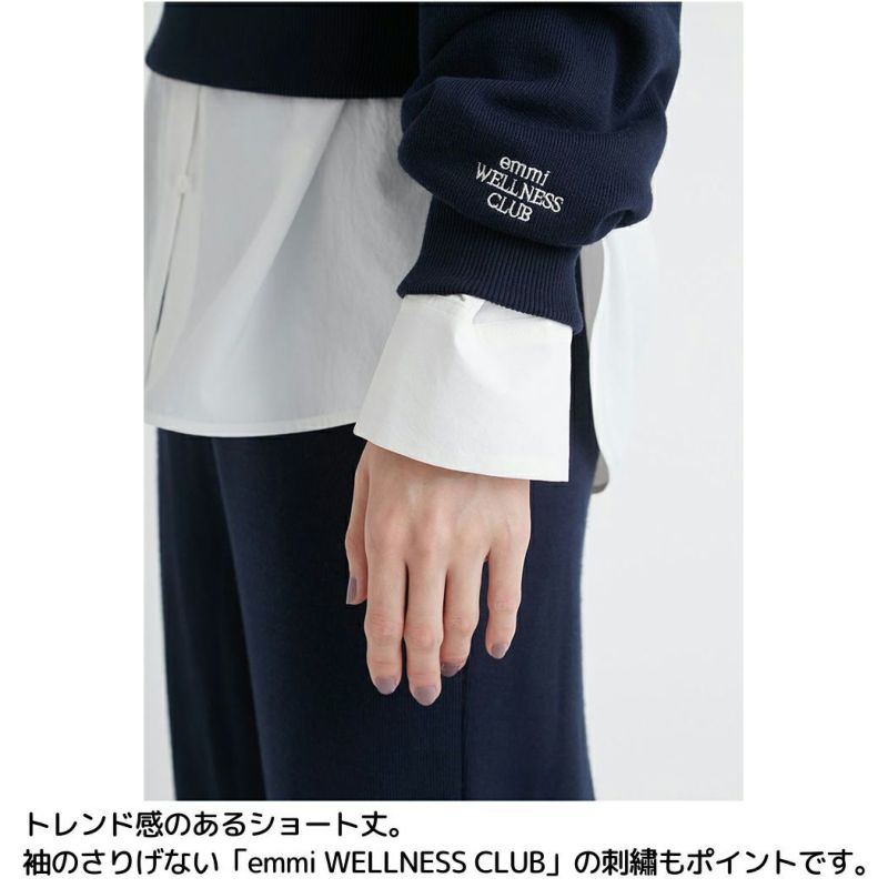 エミ emmi emmi atelier ewcショート丈ロゴスウェット
