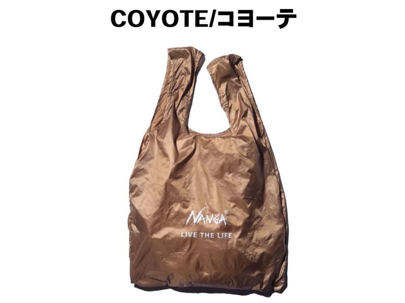 ナンガNANGAPOCKETABLEECOBAGLIVETHELIFEポケッタブルエコバッグ手提げ袋マイバッグN1ELPR93/N1ELNY93/N1ELCY93/N1ELBK93/N1ELBD93/N1ELGK93