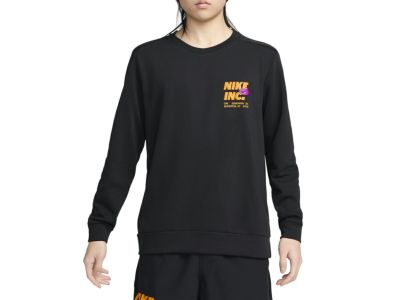 ナイキ NIKE Dri-FIT フリース ロングスリーブ フィットネス クルー メンズ 春 秋 冬 ブラック 黒 スポーツ トレーニング 長袖 Tシャツ FN3991-010