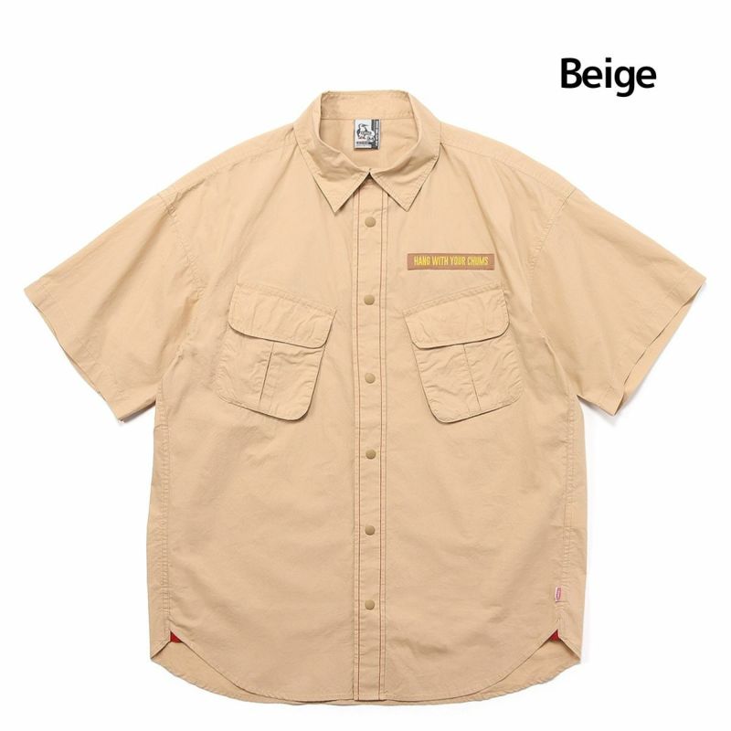 チャムス CHUMS レイトンオーバーサイズドショートスリーブシャツ