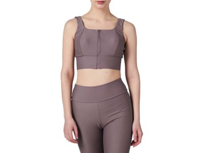 スーパーナチュラル sn super.natural エスエヌ FRONT ZIP BRA BACK VITA フロントジップ ブラ バック ヴィタ レディース ワイン色 小豆色 スポーツ フィットネス スポーツブラ スポブラ SNWJ10180-J166