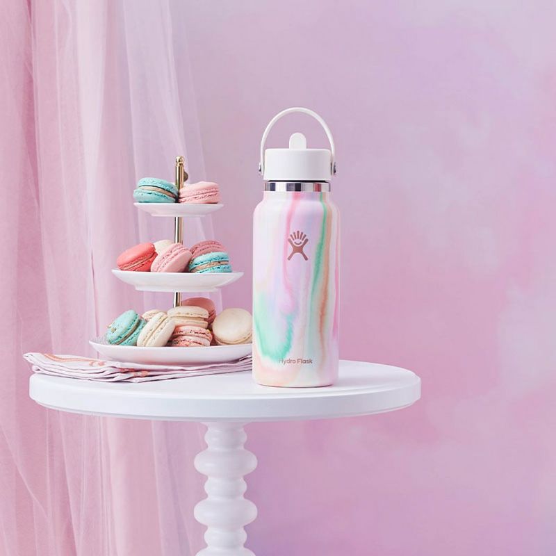 Limited ハイドロフラスク 24oz シュガークラッシュ ストロー付水筒 HYDRO FLASK 限定カラー ハイドロフラスク Hydro Flask シュガー