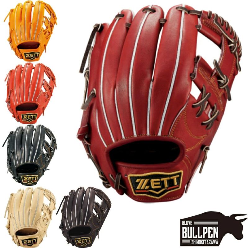 ZETT PROSTATUS 硬式 野球 グローブ プロステ ゼット 鈴木印 ② ZETT ゼット 日本製 プロステイタス 鈴木刻印 内野用 硬式