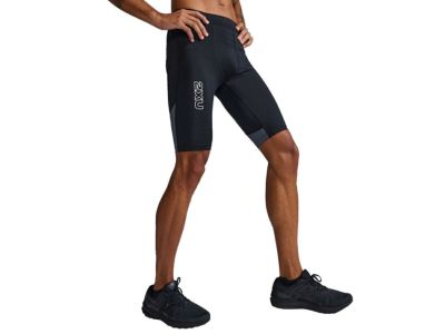 2XU ツータイムズユー ライトスピード リアクト コンプレッションショート メンズ オールシーズン 着圧 ブラック 黒 スポーツ トレーニング ハーフ  タイツ MA7050B-BLK×WRF | スポーツマリオ公式通販サイト