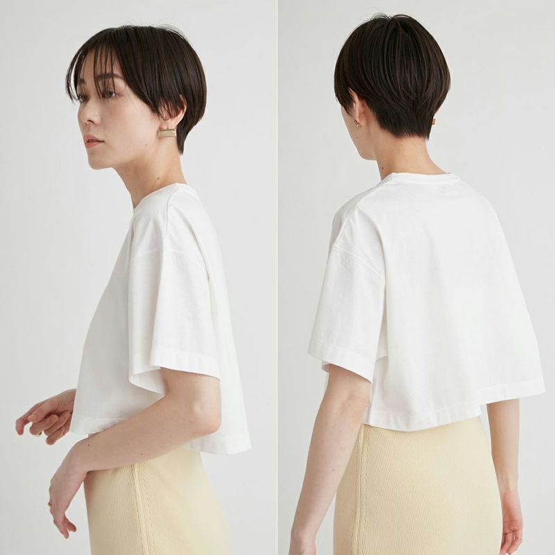 emis ロゴ入り クロップドTシャツ 限定カラー】【emmi×PlaX（TM）】クロップドemmiロゴTシャツ