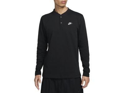 ナイキ NIKE クラブ ロングスリーブ ヘンリー メンズ 春 秋 冬 ブラック 黒 スポーツ トレーニング 長袖 Tシャツ FZ6631-010