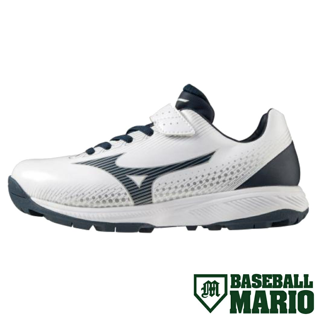 ミズノ MIZUNO ライトレボトレーナーCR ホワイト ネイビー