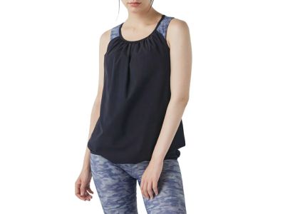 スーパーナチュラル sn super.natural エスエヌ セットタンク レボ レディース 春 夏 ネイビー 紺 スポーツ フィットネス タンクトップ 水陸両用 カップ付き SNWJ10184-174