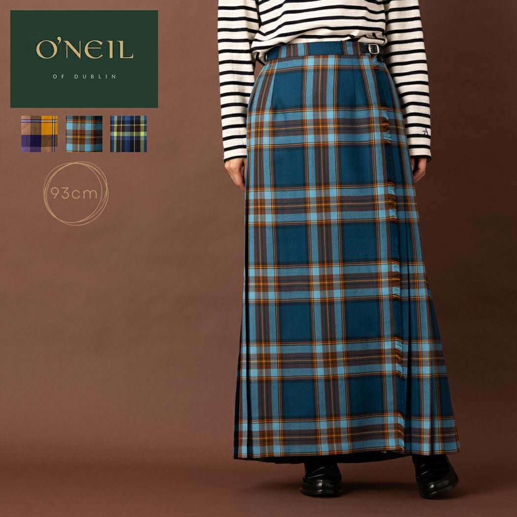 O’NEIL of DUBLINオニールオブダブリン ラップスカート チェック柄 正規取扱い店】オニールオブダブリン ONEIL OF DUBLIN ウール イージー