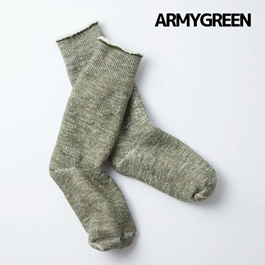 ロトトROTOTODOUBLEFACECREWSOCKSダブルフェイスクルーソックスユニセックス春秋冬カーキブラウングレーネイビー小物アクセサリー靴下ソックスR1001-AMGRCAMELCHADPOCEMGRAY