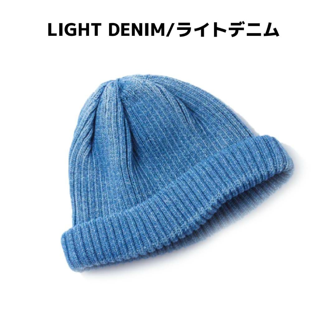 ロトトROTOTOINDIGOCOTTONROLLUPBEANIEインディゴコットンロールアップビーニーメンズレディースユニセックスオールシーズンブルーブラックカジュアル帽子キャップニット帽ビーニーデニムR5050-LTDNMDKDNMBKDNM