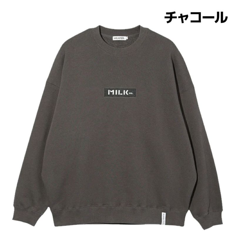 【新品】ミルクフェド バックロゴ刺繍入りスウェット トレーナー ブラウン ミルクフェド MILKFED. BAR LOGO BASIC SWEAT TOP ミルクフェド