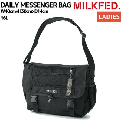 ミルクフェド MILKFED. DAILY MESSENGER BAG ミルクフェド デイリーメッセンジャーバッグ ショルダーバッグ レディース アパレル カジュアル ブラック 通勤 通学 103251053011