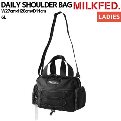ミルクフェド MILKFED. DAILY SHOULDER BAG ミルクフェド デイリーショルダーバッグ レディース アパレル カジュアル ブラック 通勤 通学 103251053010