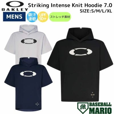 オークリー OAKLEY Striking Intense Knit Hoodie 7.0 US規格 ブラック ネイビー グレー【ベースボールマリオ】 野球 スポーツ トレーニング ウェア 半袖 FOA407735