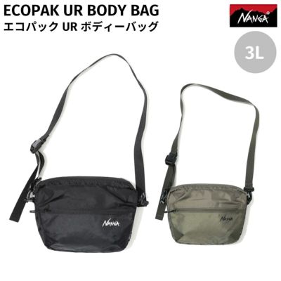 ナンガ NANGA ECOPAK UR BODY BAG エコパック UR ボディーバッグ メンズ レディース ユニセックス バッグ カジュアル 鞄 ブラック 黒 カーキ ボディバッグ　ショルダーバッグ サブバッグ タウンユース