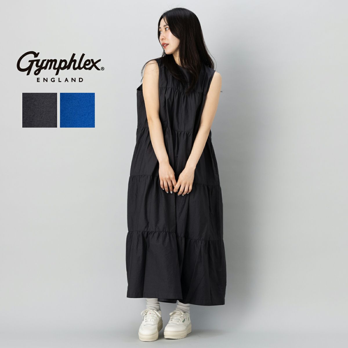 Gymphlex | コットンブロード スリーブレス ティアード