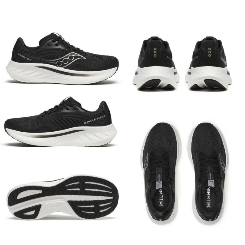 サッカニー Saucony RIDE18 ライド18 レディース ブラック 黒