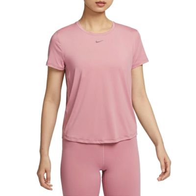 ナイキ NIKE Dri-FIT ワン クラシック ショートスリーブ トップ レディース 春 夏 ピンク 桃色 スポーツ フィットネス 半袖 Tシャツ FN2799-699