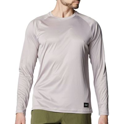 アンダーアーマー UNDER ARMOUR UAラッシュ ガード ロングスリーブ Tシャツ メンズ 春 夏 グレー 灰色 スポーツ トレーニング 長袖 Tシャツ 6001982-009