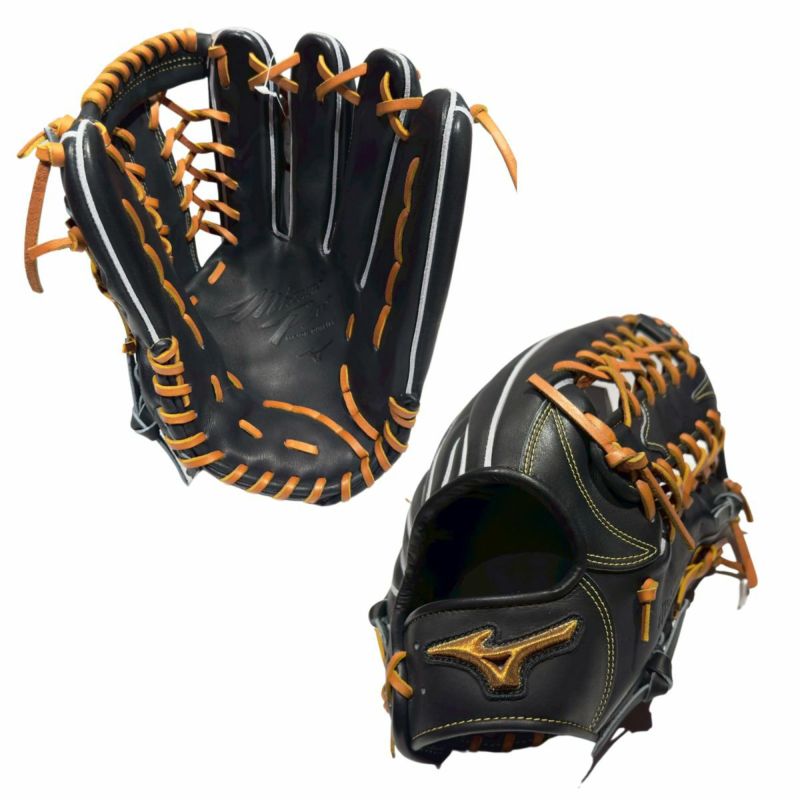 【ミズノ】MIZUNO 美品！軟式野球用グラブ　黒 MIZUNO ミズノ 野球 軟式グラブ グローブ セレクトナイン 外野手