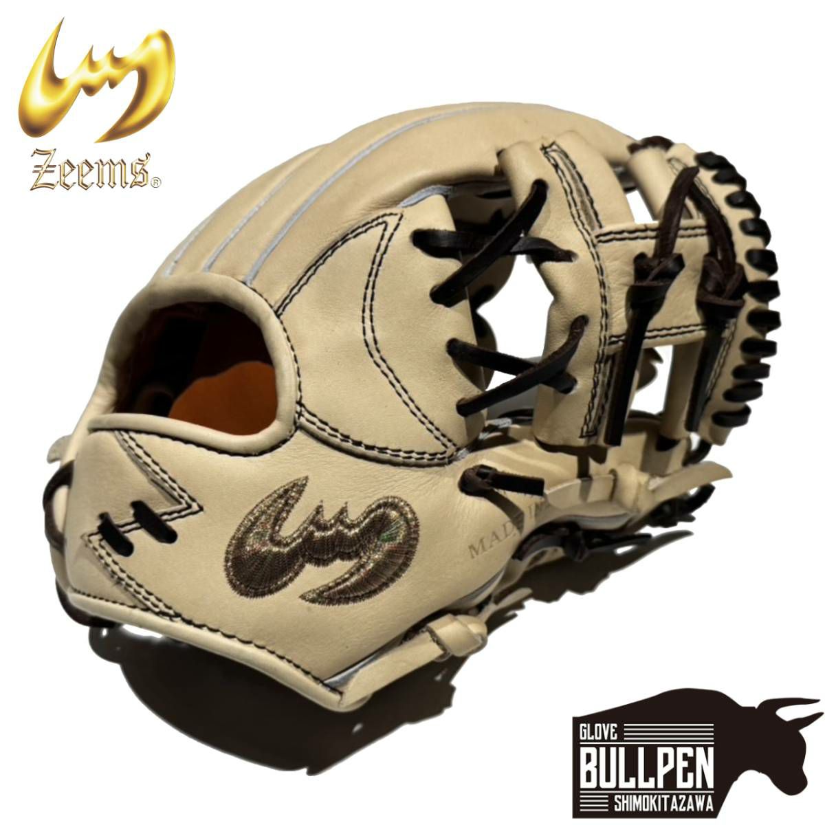 Zeems 未使用 ZEEMS ジームス 軟式 投手用 グラブ 野球グローブ